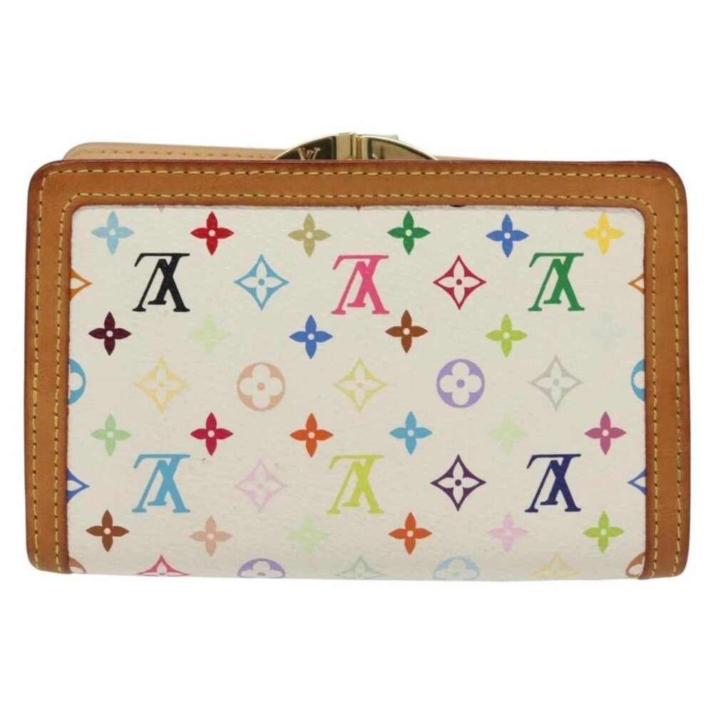 LOUIS VUITTON Multicolor Portefeuille Viennois Wallet White M92987 Auth 130787 - Picture 2 of 16